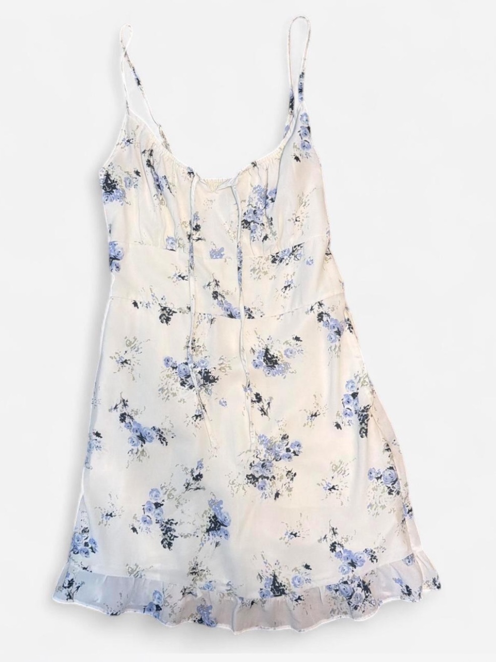 Abercrombie & Fitch White Floral Flowy Dress Medium